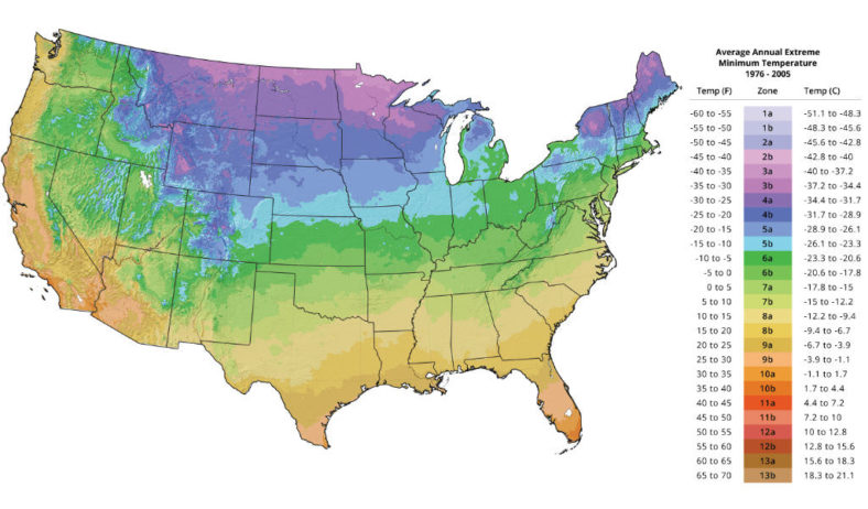 USDA Hardiness Zones - World of Succulents