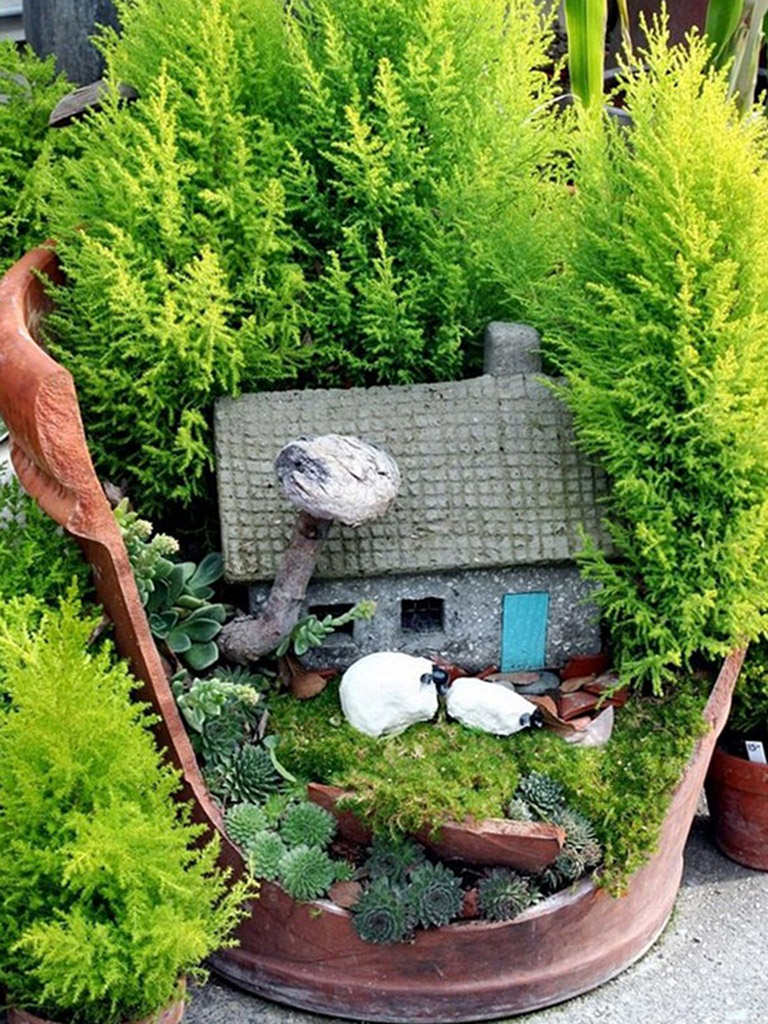  Fairy Gardens with Succulents from Broken Pots World of 